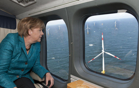 Angela Merkel and Kjell Børge Freiberg opened Arkona offshore wind farm