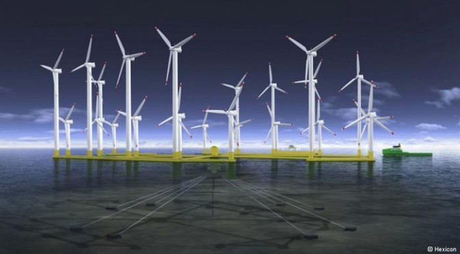 Race to develop floating wind turbines