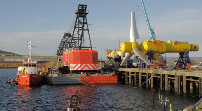 Marine energy: Alstom produced electricity with its 1 MW tidal turbine