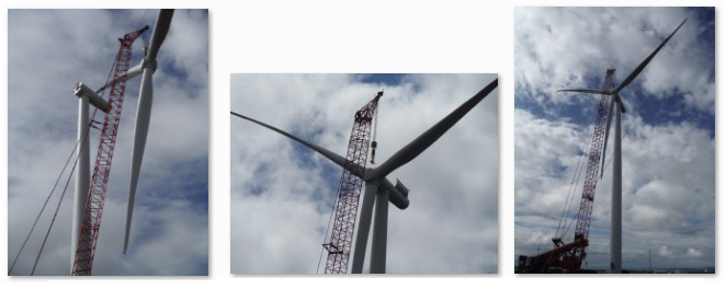 First wind turbines erected at Mainstream’s Oldman 2 wind farm in Canada