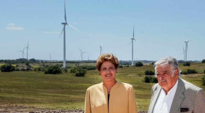 Uruguayan, Brazilian presidents attend opening ceremony of Wind Farm