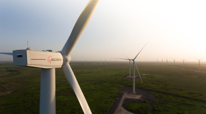 Wind energy in Texas, Acciona wind farm with Nordex wind turbines