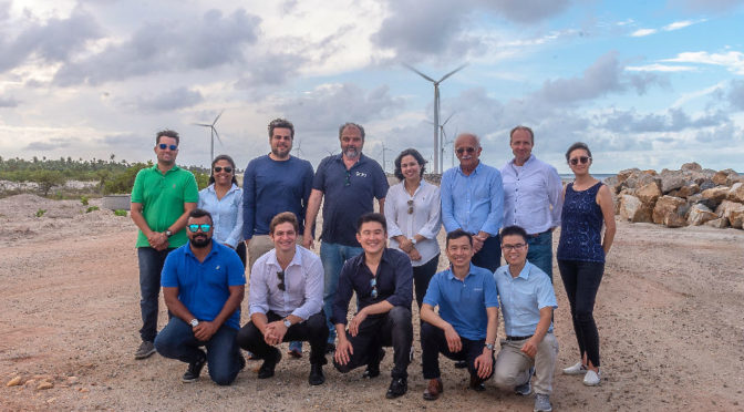 19 Goldwind wind turbines in Morgado wind energy plant in Brazil