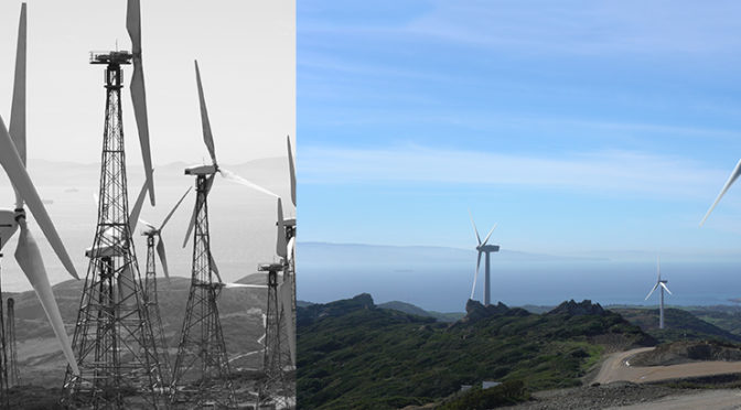Wind energy in Spain: El Cabrito Wind Farm before and after being renovated