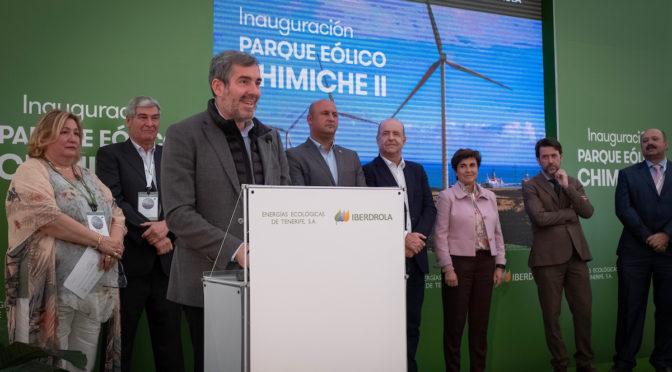 Iberdrola opens wind power plant in the Canary Islands