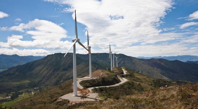 The wind turbines arrive for the Saraguro wind farm in Ecuador