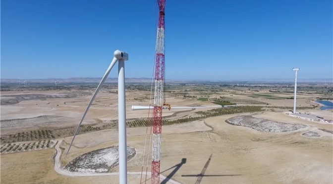 Iberdrola begins the installation of wind turbines in the El Pradillo wind farm