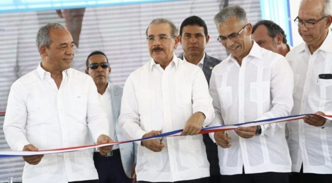 Danilo Medina attends the start of operations Matafongo Wind Farm