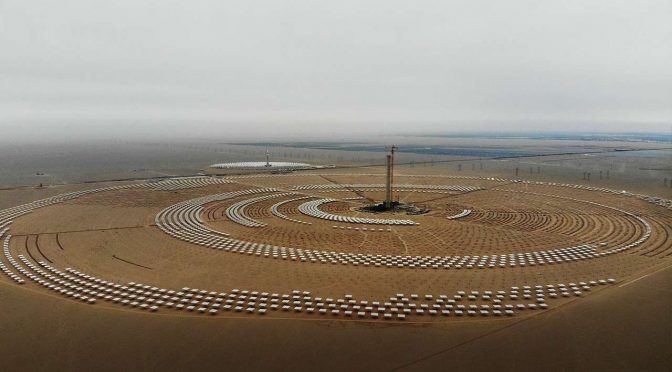 5 large-scale concentrated solar power plants operational and 4 to complete in China