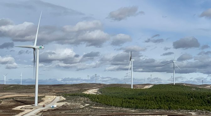 Los Gigantes wind farm in the community of Aragon