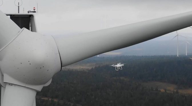 Drone technology facilitates inspections of wind turbines