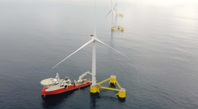 Full power at first floating wind energy project in continental Europe