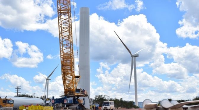 Engie assembles wind turbines at Campo Largo Wind Power Plant