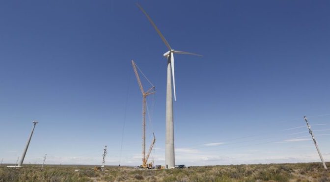 Wind energy in Argentina, first wind farm in Neuquén