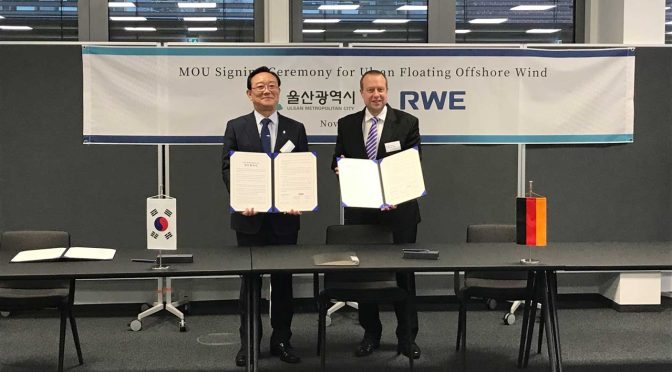 RWE and Ulsan City cooperate in floating offshore wind