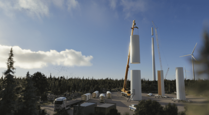 Stora Enso and Modvion partner to expand the use of wooden wind turbine towers