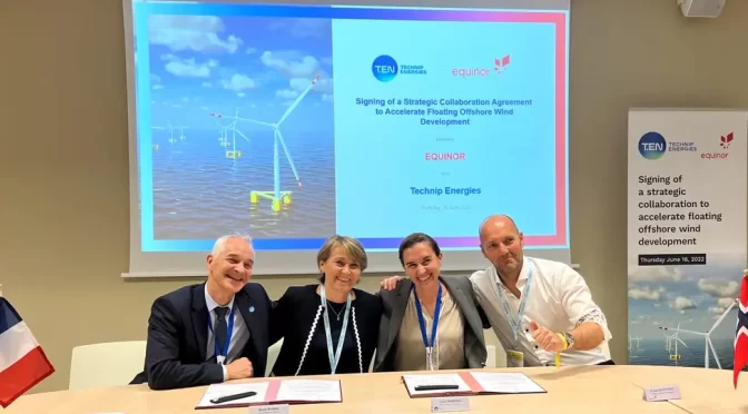 Equinor and Technip Energies enter strategic collaboration for floating wind turbines