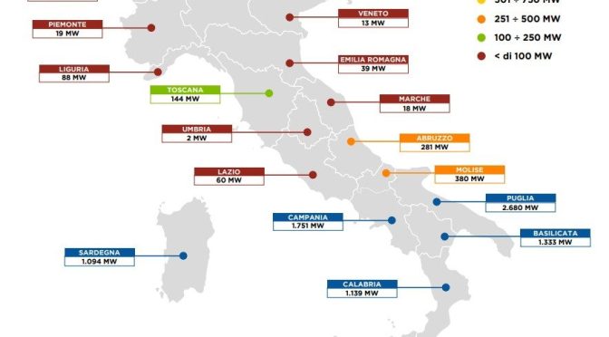 Where are wind turbines located in Italy?