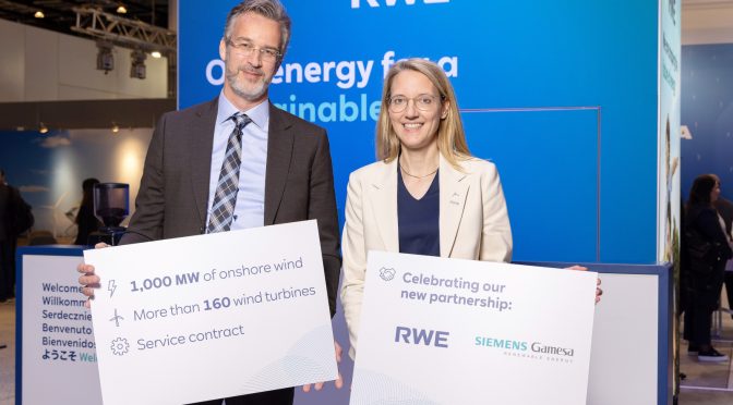 Framework agreement for 1,000 megawatts of onshore wind: RWE builds with Siemens Gamesa