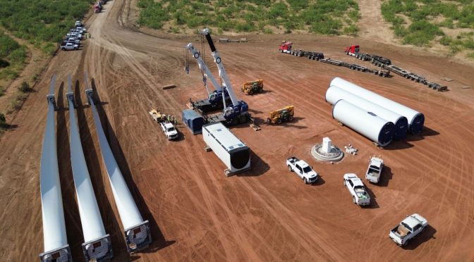 RWE’s 200-MW Montgomery Ranch Wind Farm under construction in Texas