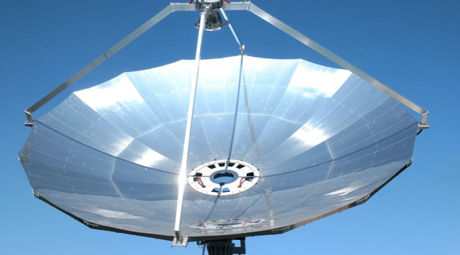 Improved design FOCUS concentrated solar pwer dish  begins field trials
