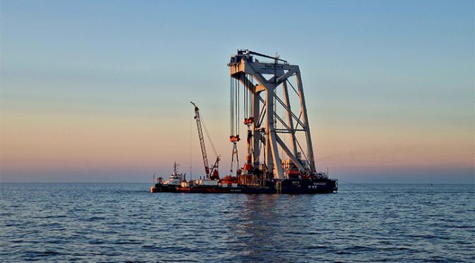 Iberdrola installs the fifty monopiles of the Baltic Eagle offshore wind farm
