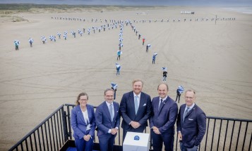 Offshore wind farm Hollandse Kust Zuid inaugurated. Vattenfall, BASF and Allianz showcase innovation and biodiversity