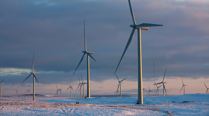Whitelee, the largest onshore wind farm in the United Kingdom for more than 15 years