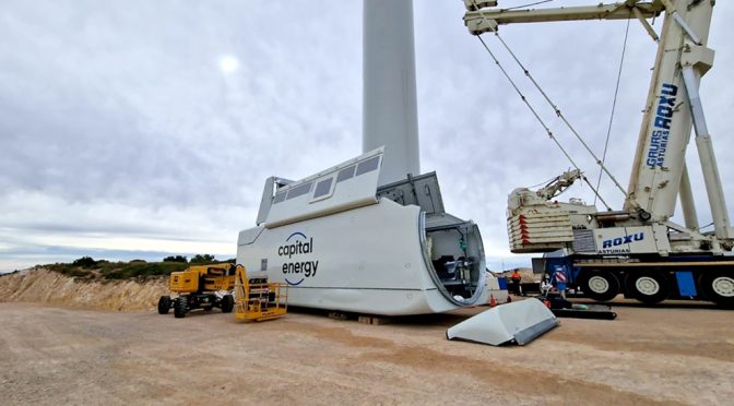 Capital Energy receives the Siemens Gamesa wind turbines for the La Herrada wind farm, in Albacete