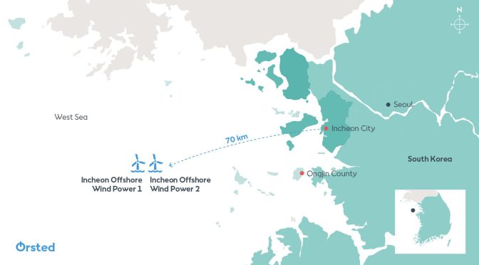 Ørsted secures 1.6 GW for offshore wind power project off the coast of Incheon, Korea